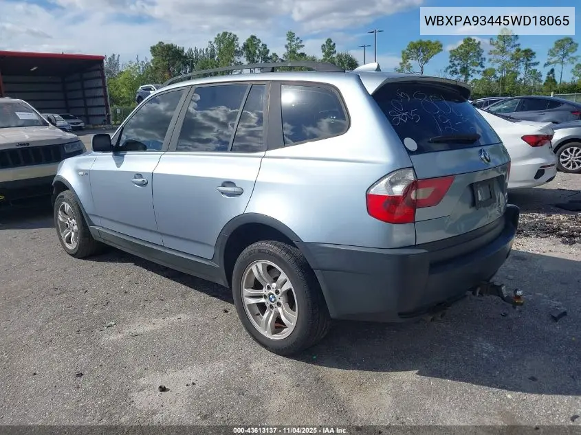 WBXPA93445WD18065 | 2005 BMW X3 3.0I