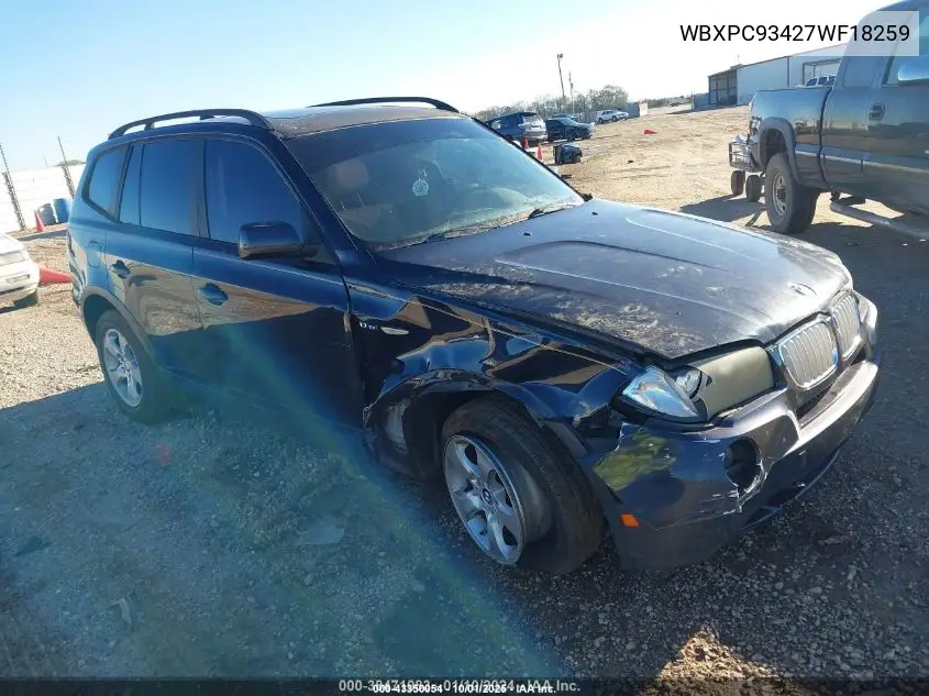 2007 BMW X3 3.0Si