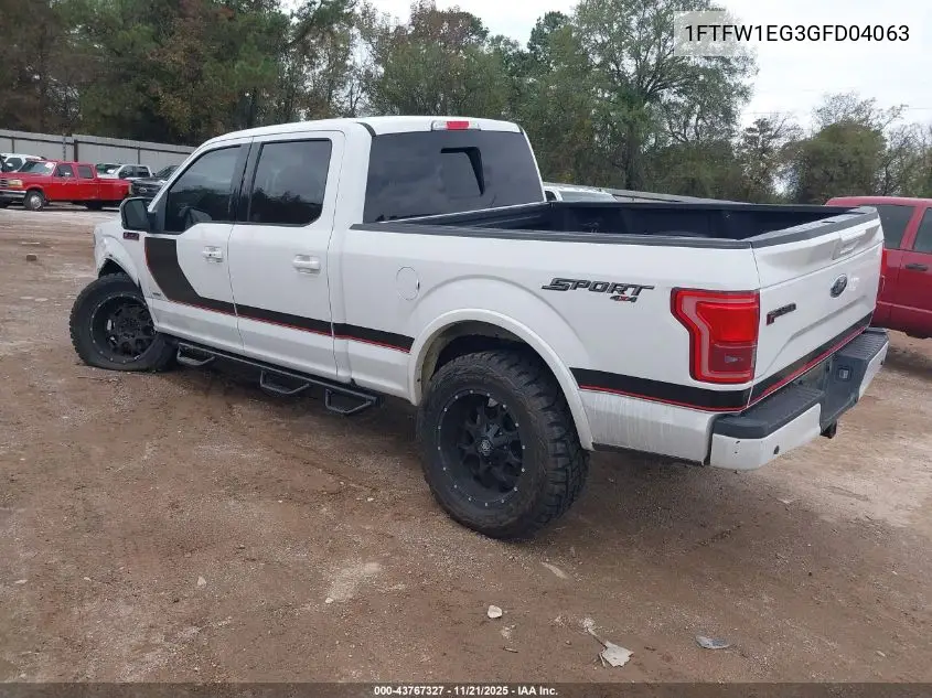 1FTFW1EG3GFD04063 | 2016 Ford F-150 Lariat