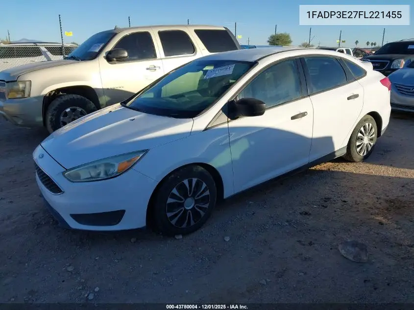 1FADP3E27FL221455 | 2015 Ford Focus S
