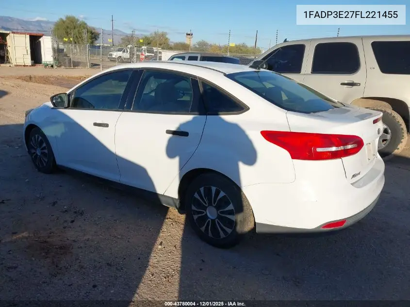 1FADP3E27FL221455 | 2015 Ford Focus S