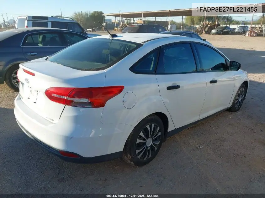 1FADP3E27FL221455 | 2015 Ford Focus S